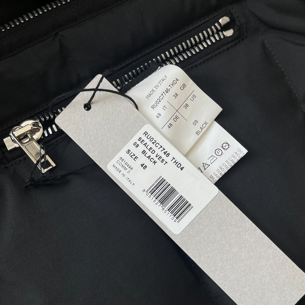 Rick Owens: EU48 RARE Sample Padded Down Puffer Sealed Vest FW23 Luxor - Picture 11 of 15
